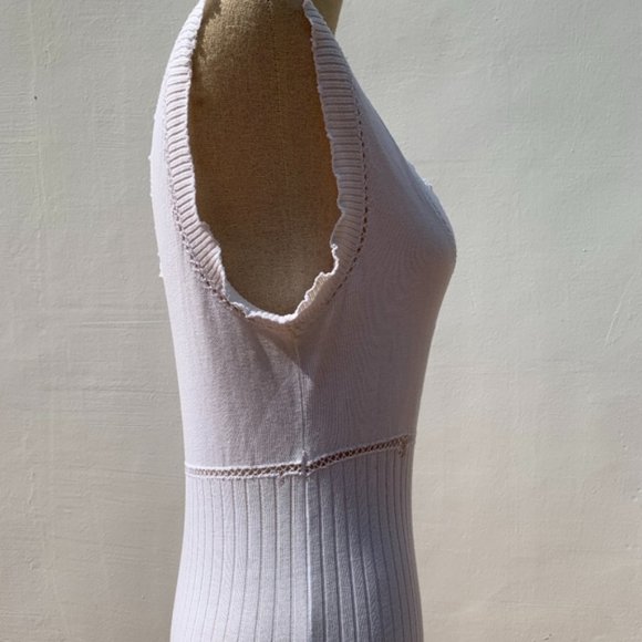 CHANEL CC Cat White Cotton Sleeveless Top, French 38, American Size 8, HTF, Luxe - Picture 3 of 8